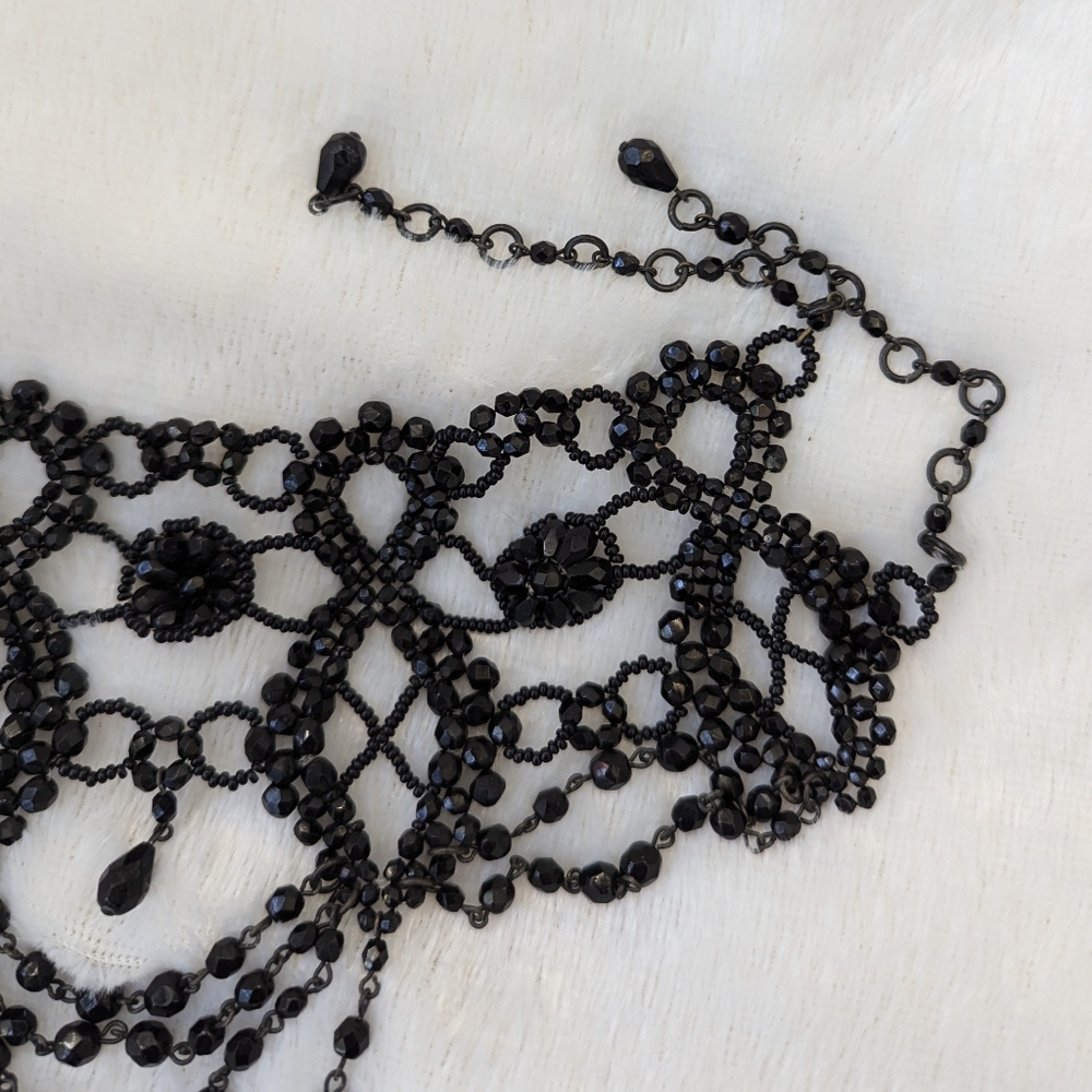 Black Chandelier Collar Choker Necklace - Picture 3 of 4
